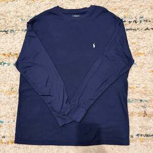 Polo Ralph Lauren Shirt 2XL Blue Long Sleeve Thermal Waffle